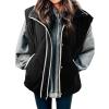 imageSHEWIN Puffer Vest Causal Sleeveless Quilted Jackets Zip Up Outerwear Vests Womens Fall Fashion 2024Black Run Big  Order One Size Down