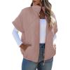 imageSHEWIN Quilted Jackets For Women 2024 Casual Lightweight Short Sleeve Zip Up Warm VestsPink
