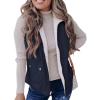 imageSHEWIN Women Puffer Vest Casual Stand Collar Sleeveless Puffer Jacket Warm Winter Reversible Zip Up Outerwear with PocketsNavy Blue