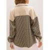 imageSHEWIN Shackets for Women 2024 Casual Long Sleeve Tops Button Down Plaid Fall JacketsA1beige