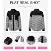 imageSHEWIN Shackets for Women 2024 Casual Long Sleeve Tops Button Down Plaid Fall JacketsA1black