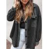 imageSHEWIN Shackets for Women 2024 Casual Long Sleeve Tops Button Down Plaid Fall JacketsA1dark Grey