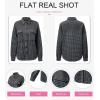 imageSHEWIN Shackets for Women 2024 Casual Long Sleeve Tops Button Down Plaid Fall JacketsA1dark Grey