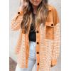 imageSHEWIN Shackets for Women 2024 Casual Long Sleeve Tops Button Down Plaid Fall JacketsA1grapefruit Orange