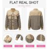 imageSHEWIN Shackets for Women 2024 Casual Long Sleeve Tops Button Down Plaid Fall JacketsA1tan
