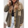imageSHEWIN Shackets for Women 2024 Casual Long Sleeve Tops Button Down Plaid Fall JacketsA1tan