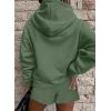 imageSHEWIN Women 2 Piece Outfits Sweatsuit Lounge Sets Oversized Hoodie Sweatshirt Shorts Tracksuit SetB Green