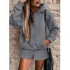 imageSHEWIN Women 2 Piece Outfits Sweatsuit Lounge Sets Oversized Hoodie Sweatshirt Shorts Tracksuit SetB Grey