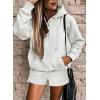 imageSHEWIN Women 2 Piece Outfits Sweatsuit Lounge Sets Oversized Hoodie Sweatshirt Shorts Tracksuit SetB Light Grey