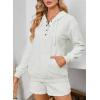 imageSHEWIN Women 2 Piece Outfits Sweatsuit Lounge Sets Oversized Hoodie Sweatshirt Shorts Tracksuit SetB Light Grey