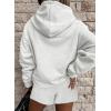 imageSHEWIN Women 2 Piece Outfits Sweatsuit Lounge Sets Oversized Hoodie Sweatshirt Shorts Tracksuit SetB Light Grey