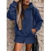 imageSHEWIN Women 2 Piece Outfits Sweatsuit Lounge Sets Oversized Hoodie Sweatshirt Shorts Tracksuit SetB Navy Blue