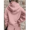 imageSHEWIN Women 2 Piece Outfits Sweatsuit Lounge Sets Oversized Hoodie Sweatshirt Shorts Tracksuit SetB Pink
