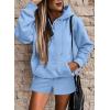 imageSHEWIN Women 2 Piece Outfits Sweatsuit Lounge Sets Oversized Hoodie Sweatshirt Shorts Tracksuit SetB Sky Blue