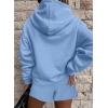 imageSHEWIN Women 2 Piece Outfits Sweatsuit Lounge Sets Oversized Hoodie Sweatshirt Shorts Tracksuit SetB Sky Blue