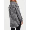 imageSHEWIN Women 2024 Long Sleeve Button Down Shackets Fashion Plaid Pocket Shirts JacketMedium Grey