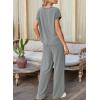 imageSHEWIN Womens 2 Piece Outfits Lounge Sets Casual Cap Sleeve Pullover Tops Matching Drawstring Wide Leg Pants Tracksuit SetMedium Grey