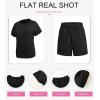 imageSHEWIN Womens 2 Piece Outfits Lounge Sets Casual Short Sleeve Shirts Shorts Cozy Pajamas Sweatsuit SetB Black