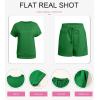 imageSHEWIN Womens 2 Piece Outfits Lounge Sets Casual Short Sleeve Shirts Shorts Cozy Pajamas Sweatsuit SetB Dark Green