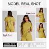 imageSHEWIN Womens 2 Piece Outfits Lounge Sets Casual Short Sleeve Shirts Shorts Cozy Pajamas Sweatsuit SetC Yellow