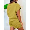 imageSHEWIN Womens 2 Piece Outfits Lounge Sets Casual Short Sleeve Shirts Shorts Cozy Pajamas Sweatsuit SetC Yellow