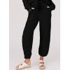 imageSHEWIN Womens 2 Piece Outfits Waffle Knit Lounge Sets Casual Long Sleeve Pullover Drawstring Jogger Pants Tracksuit SetBlack