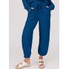 imageSHEWIN Womens 2 Piece Outfits Waffle Knit Lounge Sets Casual Long Sleeve Pullover Drawstring Jogger Pants Tracksuit SetDark Blue