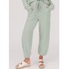 imageSHEWIN Womens 2 Piece Outfits Waffle Knit Lounge Sets Casual Long Sleeve Pullover Drawstring Jogger Pants Tracksuit SetLight Green