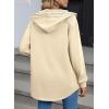 imageSHEWIN Womens Shacket Casual Fall Jackets Hooded Loose Long Sleeve Tops Button Down CoatApricot