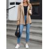 imageSHEWIN Womens Shacket Casual Fall Jackets Hooded Loose Long Sleeve Tops Button Down CoatBeige