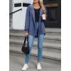imageSHEWIN Womens Shacket Casual Fall Jackets Hooded Loose Long Sleeve Tops Button Down CoatBlue
