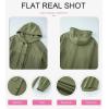 imageSHEWIN Womens Shacket Casual Fall Jackets Hooded Loose Long Sleeve Tops Button Down CoatGreen