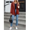 imageSHEWIN Womens Shacket Casual Fall Jackets Hooded Loose Long Sleeve Tops Button Down CoatRed