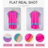 imageSHEWIN Womens Two Piece Lounge Sets Casual Short Sleeve Pullover Tops Matching Shorts Loungewear Tracksuit SetB Hot Pink