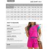 imageSHEWIN Womens Two Piece Lounge Sets Casual Short Sleeve Pullover Tops Matching Shorts Loungewear Tracksuit SetB Sky Blue