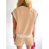 imageSHEWIN Womens Two Piece Lounge Sets Casual Short Sleeve Pullover Tops Matching Shorts Loungewear Tracksuit SetD Khaki