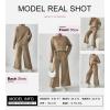imageSHEWIN Womens 2 Piece Outfits Sweatsuit Casual Long Sleeve Pullover Tops and Drawstring Wide Leg Pants Lounge SetsB Khaki