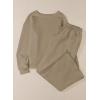 imageSHEWIN Womens 2 Piece Outfits Sweatsuit Casual Long Sleeve Pullover Tops and Drawstring Wide Leg Pants Lounge SetsB Khaki