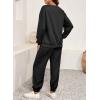imageSHEWIN Womens 2 Piece Sweatsuits Set Long Sleeve Oversized Sweatshirt Sweatpants With PocketsBlack