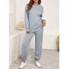 imageSHEWIN Womens 2 Piece Sweatsuits Set Long Sleeve Oversized Sweatshirt Sweatpants With PocketsGrey