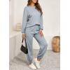 imageSHEWIN Womens 2 Piece Sweatsuits Set Long Sleeve Oversized Sweatshirt Sweatpants With PocketsGrey