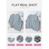imageSHEWIN Womens 2 Piece Sweatsuits Set Long Sleeve Oversized Sweatshirt Sweatpants With PocketsGrey