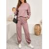 imageSHEWIN Womens 2 Piece Sweatsuits Set Long Sleeve Oversized Sweatshirt Sweatpants With PocketsPink