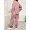 imageSHEWIN Womens 2 Piece Sweatsuits Set Long Sleeve Oversized Sweatshirt Sweatpants With PocketsPink