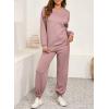 imageSHEWIN Womens 2 Piece Sweatsuits Set Long Sleeve Oversized Sweatshirt Sweatpants With PocketsPink
