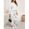imageSHEWIN Womens 2 Piece Sweatsuits Set Long Sleeve Oversized Sweatshirt Sweatpants With PocketsWhite