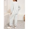 imageSHEWIN Womens 2 Piece Sweatsuits Set Long Sleeve Oversized Sweatshirt Sweatpants With PocketsWhite