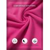 imageSHEWIN Womens Fashion Oversized T Shirts Casual Short Sleeve Reverse Seam Sweatshirt Button Down Summer Tops TeesA Rose Red