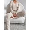 imageSHEWIN Womens Pajama Sets Long Sleeve 2 Piece Lounge Sets Ribbed Knit Sweater SleepwearB Khaki