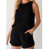 imageSHEWIN Womens Summer 2 Piece Outfits Shorts Sets Matching Set Loungewear 2025Black